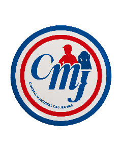 Badge Conseil Municipal des Jeunes - Blanc + Cocarde
