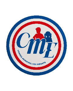 Badge Conseil Municipal des Enfants - Blanc + Cocarde