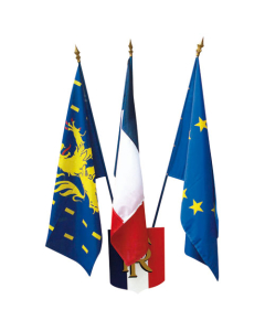 Ecusson " RF " + 1 drapeau France 60x90cm + 1 drapeau Europe 60x90cm + 1 drapeau Province 60x90cm