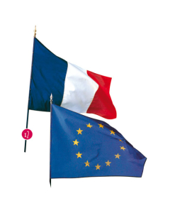 Lot 3 drapeaux 60x90cm (2 France + 1 Europe)
