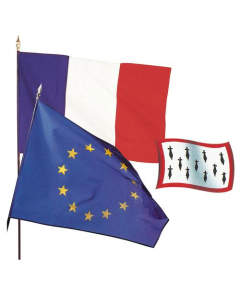Lot de 3 drapeaux : France + Europe + Province 80x120cm