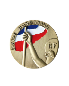 Médaille de maire honoraire RF gravée