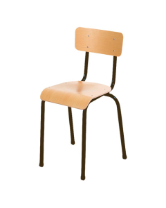 Chaise bois piétement marron