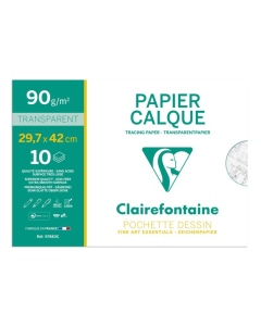 Papier calque satin 90g A3 10 feuillesClairefontaine