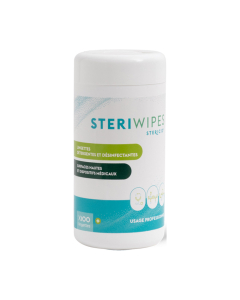 100 lingettes netoyantes désinfectantes - 12 x 18 cm