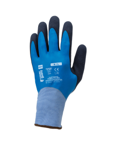 Gants de protection EUROLITE L300 – Taille 8 – Double enduction latex – Bleu