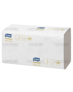Essuie-mains Tork Xpress Premium H2 - 21 x 32 cm - 2 plis