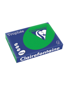 Papier Clairalfa Trophée couleur intense 120g A4 250 feuilles vert billard Clairefontaine