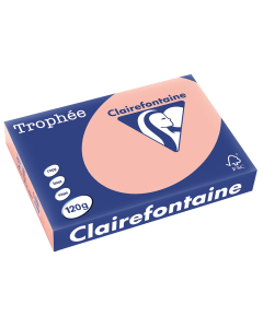 Papier Clairefontaine Trophée Vif - Coloris pêche (250 feuilles A4 de 120g/m² )