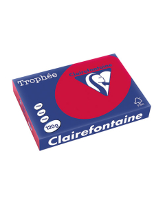 Papier Clairalfa Trophée couleur intense 120g A4 250 feuilles rouge groseille Clairefontaine