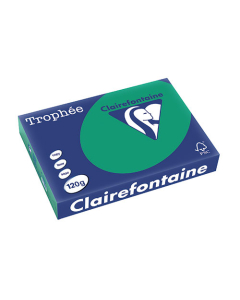 Papier Clairalfa Trophée couleur intense 120g A4 250 feuilles vert sapin Clairefontaine