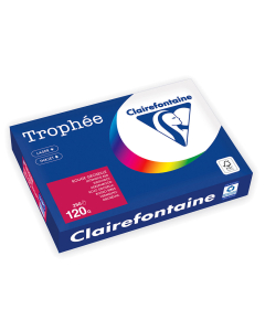 Papier Clairefontaine Trophée Intense - Coloris Rouge Groseille (250 feuilles A4 de 120g/m² )