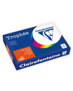 Papier Clairefontaine Trophée Intense - Coloris Rouge Cardinal (250 feuilles A4 de 120g/m² )