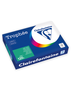 Papier Clairefontaine Trophée Intense - Coloris Vert Sapin (250 feuilles A4 de 120g/m² )