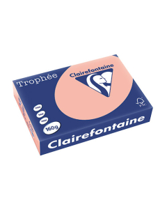 Papier Clairalfa Trophée couleur vive 160g A4 250 feuilles pêche  Clairefontaine