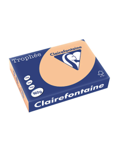 Papier Clairalfa Trophée couleur vive 160g A4 250 feuilles abricot Clairefontaine