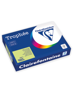 Papier Clairefontaine Trophée Vif - Coloris vert nature (250 feuilles A4 de 160g/m² )