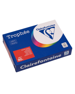 Papier Clairefontaine Trophée Intense - Coloris Rouge corail (500 feuilles A4 de 80g/m² )