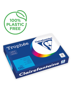 Papier Clairefontaine Trophée intense - Coloris turquoise (250 feuilles A3 de 120g/m² )