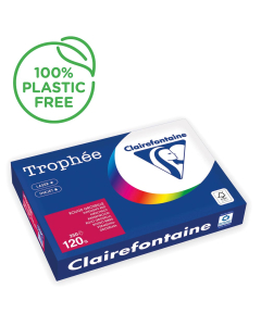 Papier Clairefontaine Trophée intense - Coloris groseille (250 feuilles A3 de 120g/m² )