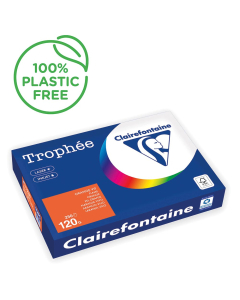 Papier Clairefontaine Trophée intense - Coloris orange vif (250 feuilles A3 de 120g/m² )