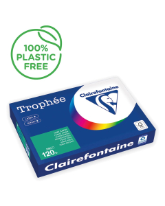 Papier Clairefontaine Trophée intense - Coloris vert sapin (250 feuilles A3 de 120g/m² )