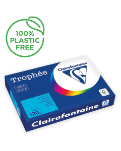 Papier Clairefontaine Trophée intense - Coloris bleu royal (250 feuilles A3 de 120g/m² )