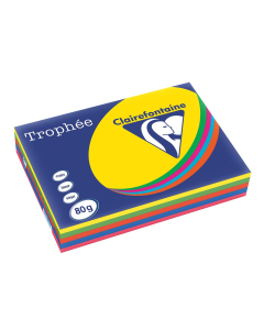 Papier Clairefontaine Trophée intense - Coloris assortis (500 feuilles A3 de 80g/m² )