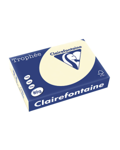 Papier Clairalfa Trophée couleur vive 80g A4 500 feuilles ivoire Clairefontaine