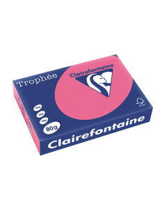 Papier Clairalfa Trophée couleur intense 80g A4 500 feuilles fuschia Clairefontaine