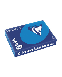 Papier Clairalfa Trophée couleur intense 80g A4 500 feuilles turquoise Clairefontaine