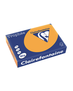 Papier Clairalfa Trophée couleur vive 80g A4 500 feuilles clémentine Clairefontaine