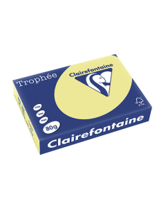 Papier Clairalfa Trophée couleur vive 80g A4 500 feuilles jonquille Clairefontaine