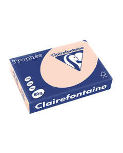 Papier Clairalfa Trophée coloris pastel 80g A4 500 feuilles saumon Clairefontaine