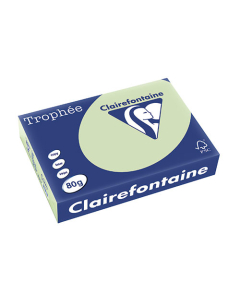 Papier Clairalfa Trophée couleur vive 80g A4 500 feuilles vert golf Clairefontaine