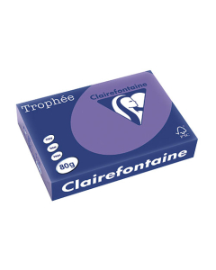 Papier Clairalfa Trophée couleur intense 80g A4 500 feuilles violine Clairefontaine