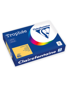 Papier Clairefontaine Trophée Vif - Coloris bouton d'or (500 feuilles A4 de 80g/m² )