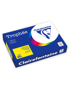 Papier Clairefontaine Trophée Intense - Coloris jaune soleil (500 feuilles A4 de 80g/m² )