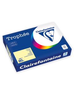 Papier Clairefontaine Trophée Pastel - Coloris canari (500 feuilles A4 de 80g/m² )