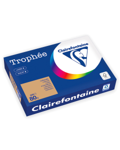 Papier Clairefontaine Trophée Vif - Coloris caramel (500 feuilles A4 de 80g/m² )