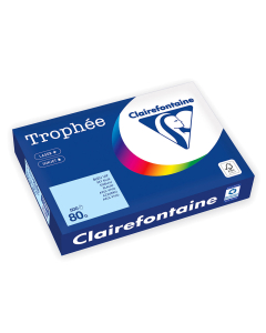 Papier Clairefontaine Trophée Vif - Coloris bleu vif (500 feuilles A4 de 80g/m² )