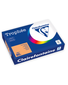 Papier Clairefontaine Trophée Vif - Coloris clémentine (500 feuilles A4 de 80g/m² )