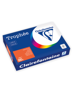 Papier Clairefontaine Trophée Intense - Coloris orange vif (500 feuilles A4 de 80g/m² )