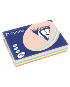 Papier Clairefontaine Trophée pastel - Coloris assortis (250 feuilles A4 de 160g/m² )