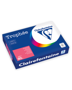 Papier Clairefontaine Trophée Vif - Coloris églantine (500 feuilles A4 de 80g/m² )