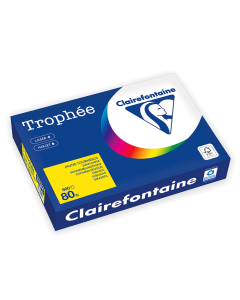 Papier Clairefontaine Trophée Intense - Coloris jaune tournesol (500 feuilles A4 de 80g/m² )