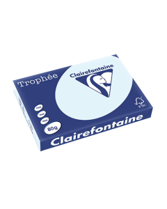 Papier Clairalfa Trophée coloris pastel 80g A3 500 feuilles bleu Clairefontaine