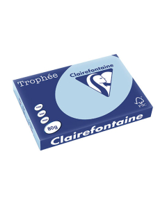 Papier Clairalfa Trophée couleur vive 80g A3 500 feuilles bleu vif Clairefontaine
