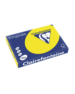 Papier Clairalfa Trophée couleur vive 80g A3 500 feuilles bouton d'or Clairefontaine