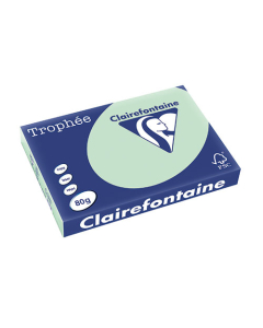 Papier Clairalfa Trophée coloris pastel 80g A3 500 feuilles vert Clairefontaine